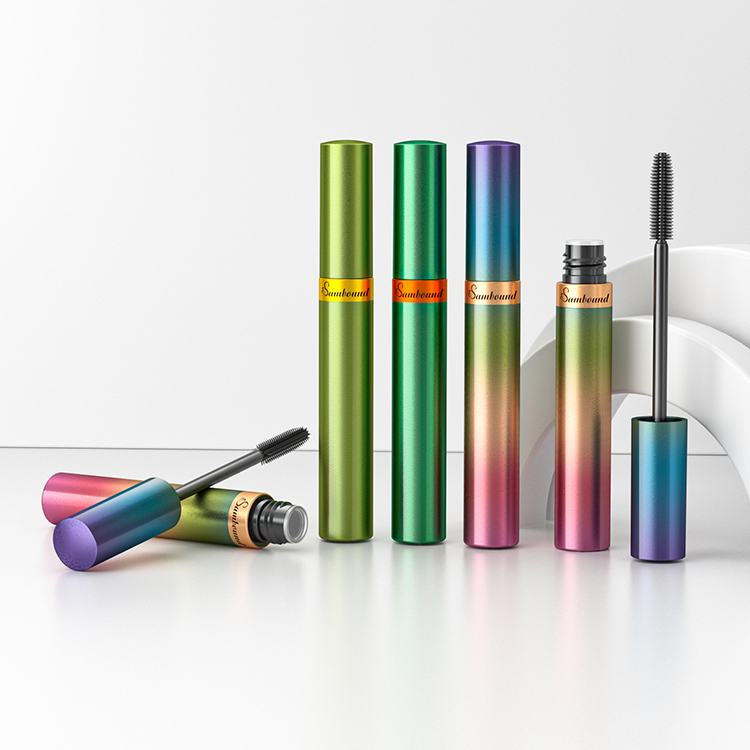東莞廠家定制9.5ml睫毛增長(zhǎng)液分裝瓶漸變色空睫毛膏管包裝